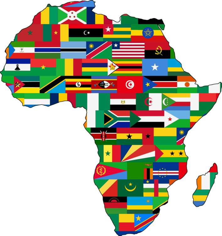 Colored Africa Transparent Image
