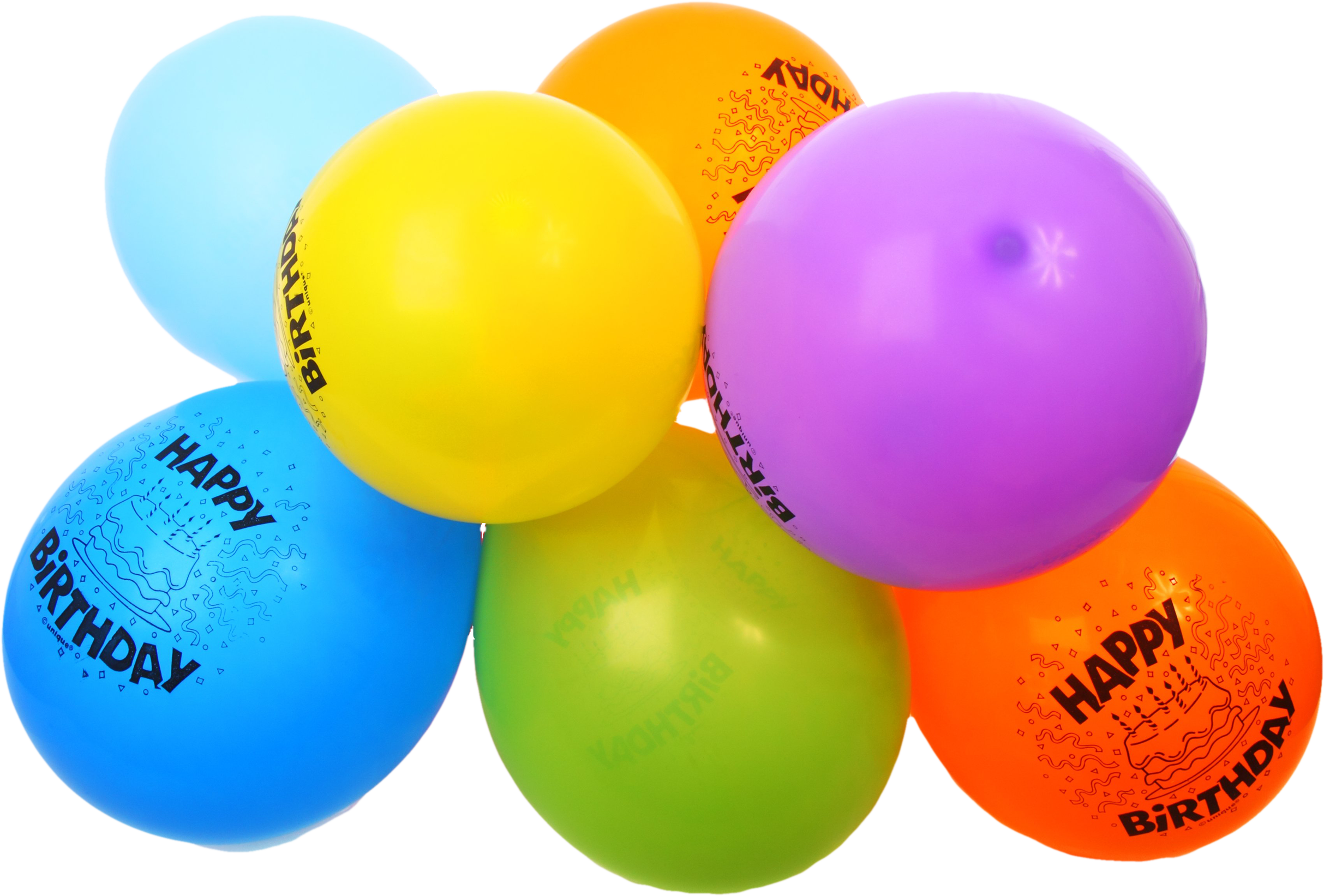 Colorido cumpleaños globos PNG de alta calidad