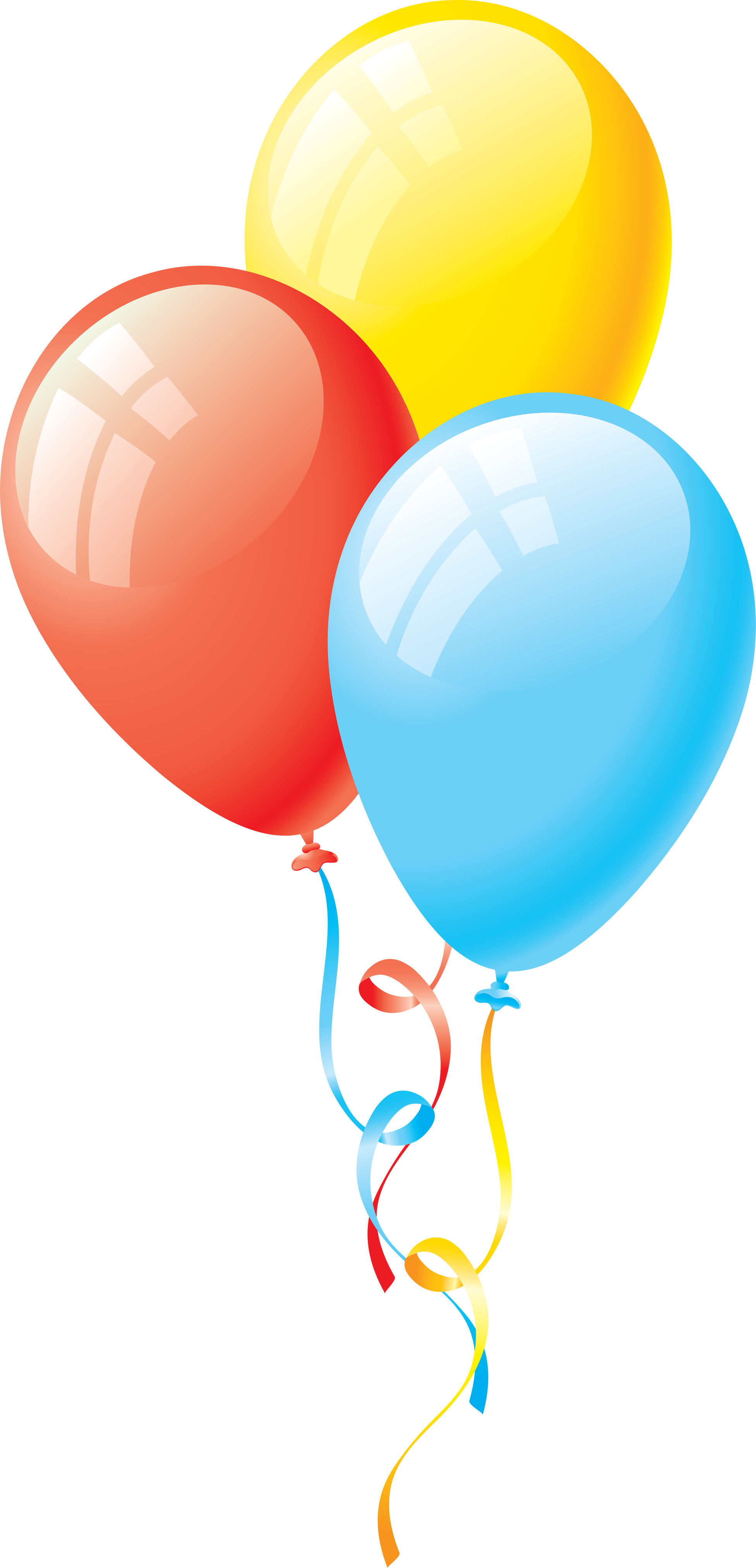 Colorful Birthday Balloons PNG Image