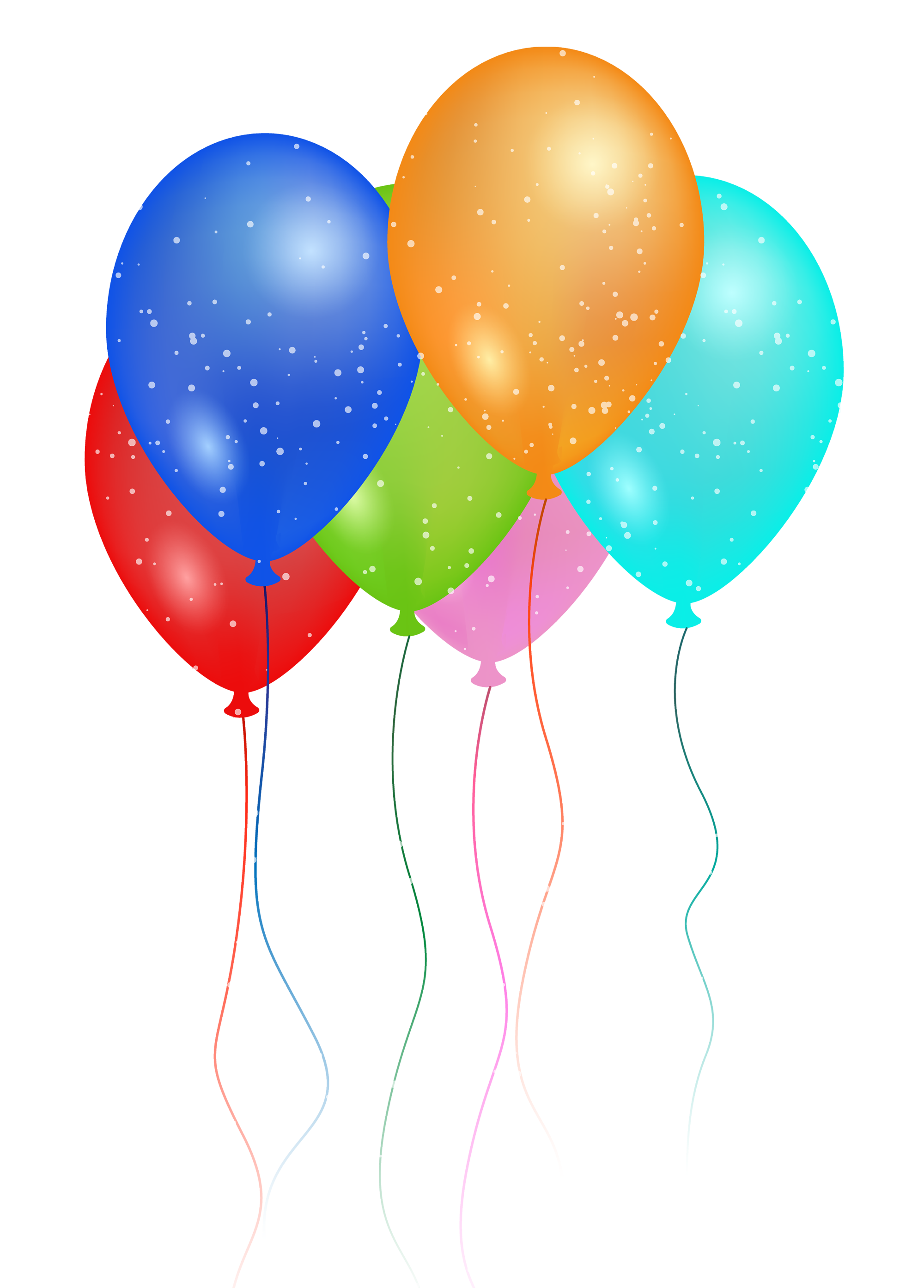 Colorful Birthday Balloons Transparent Image