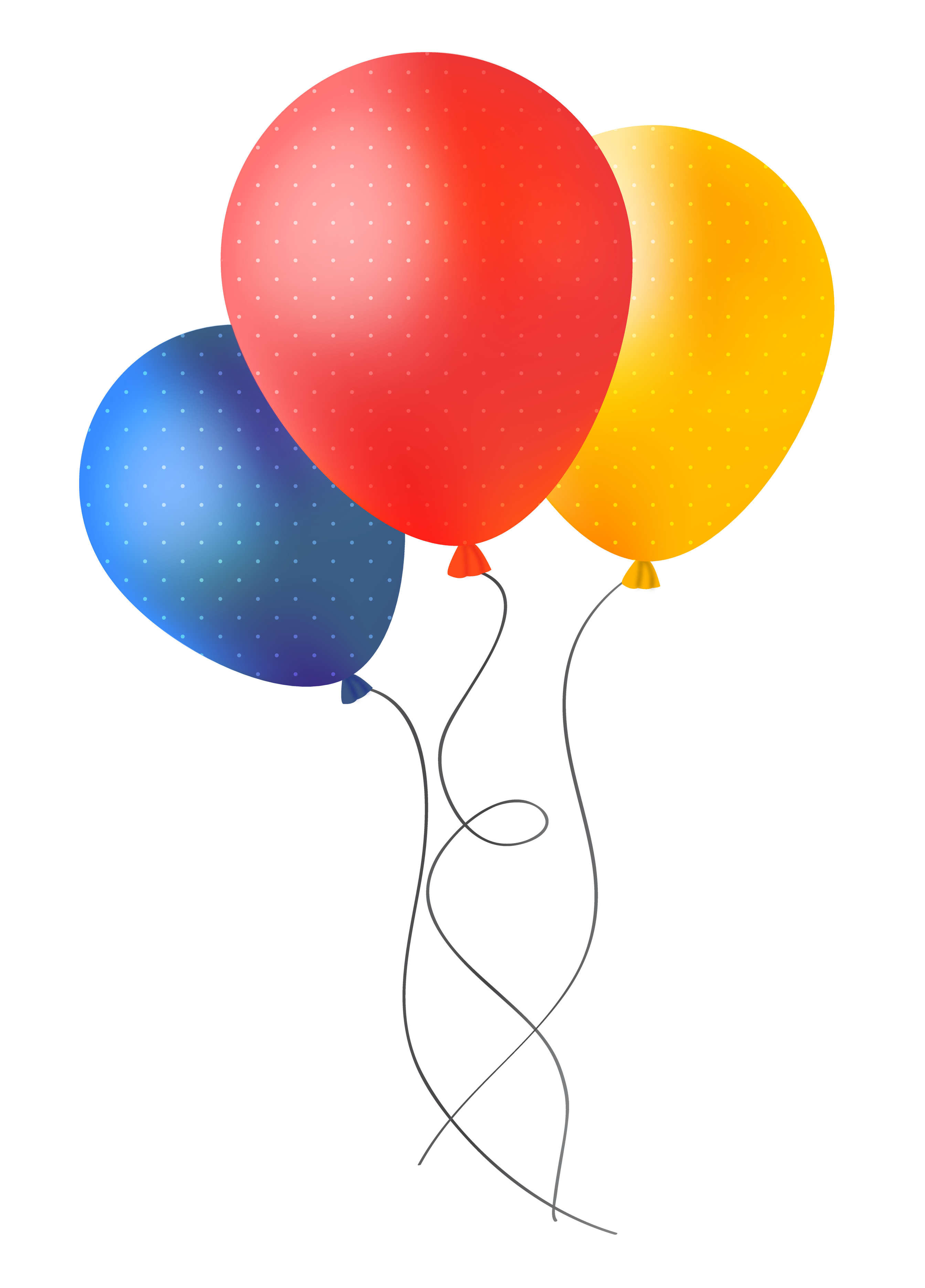 Colorful Party Balloons PNG Download Image