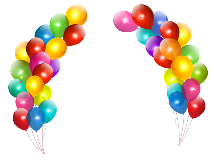 Kleurrijke partij ballonnen Transparante Afbeelding