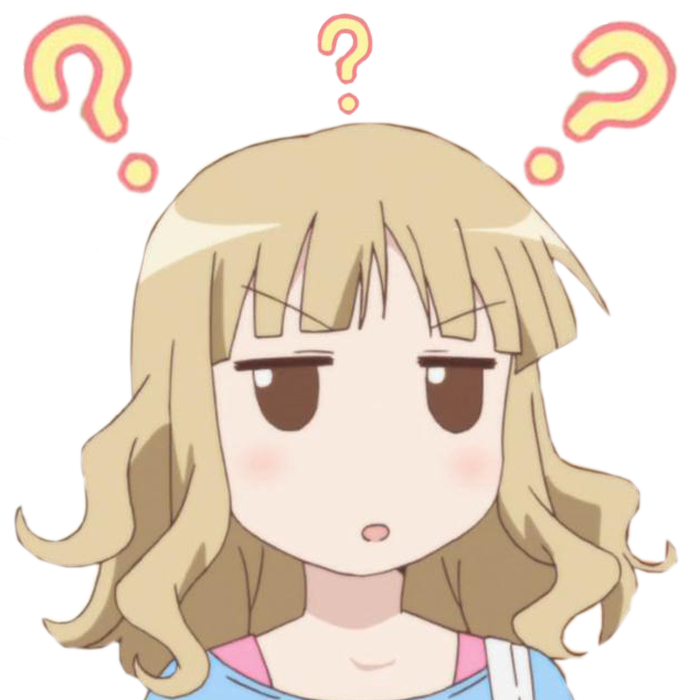 Confused Anime Transparent Background PNG