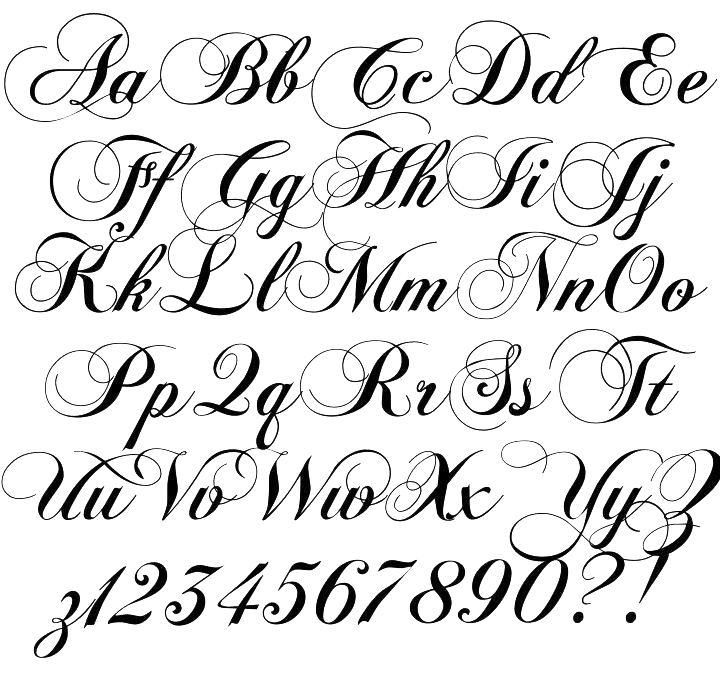 Image de calligraphie cursive