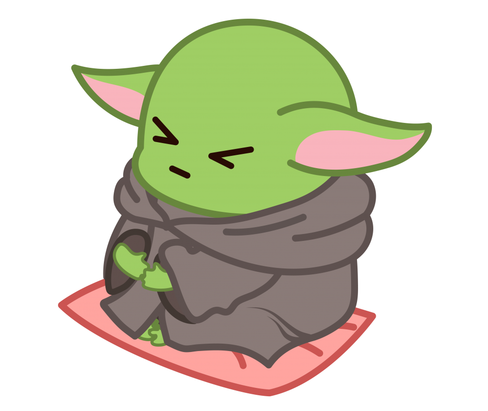 Cute Baby Yoda PNG Transparent Image