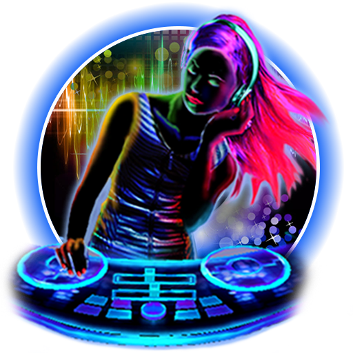 DJ Girl PNG-Afbeelding Achtergrond