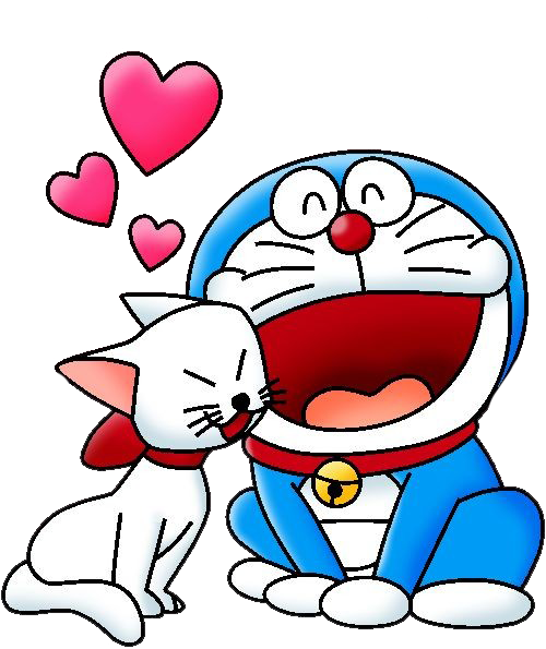 Doraemon Love PNG High-Quality Image