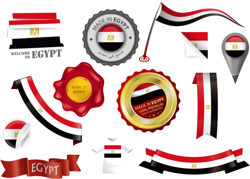 علم مصر PNG صورة