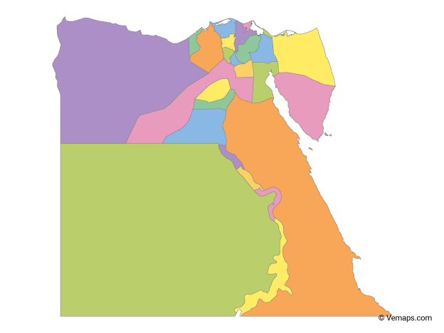 Download gratuito della mappa Egitto PNG