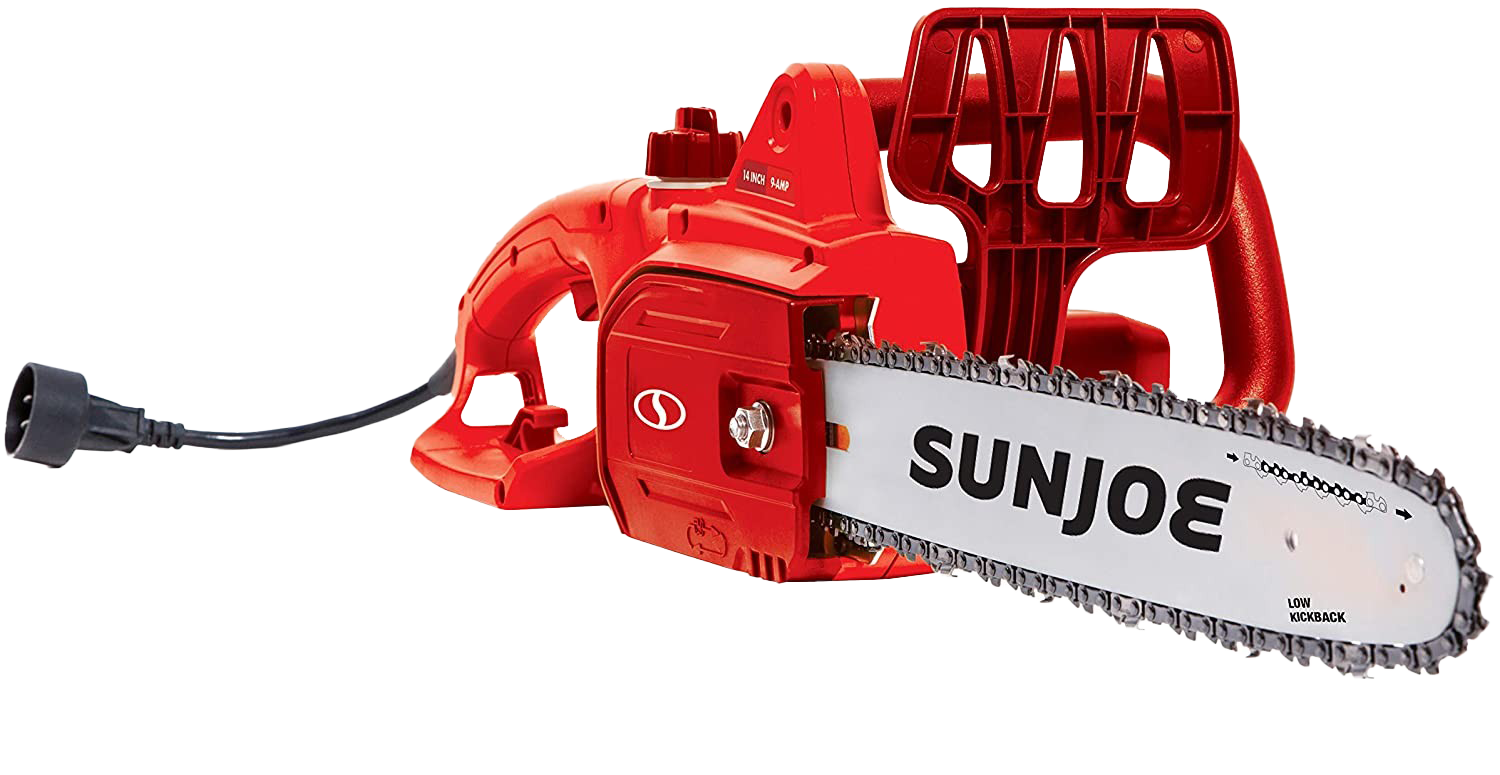 Electric Red Chainsaw Transparent Image