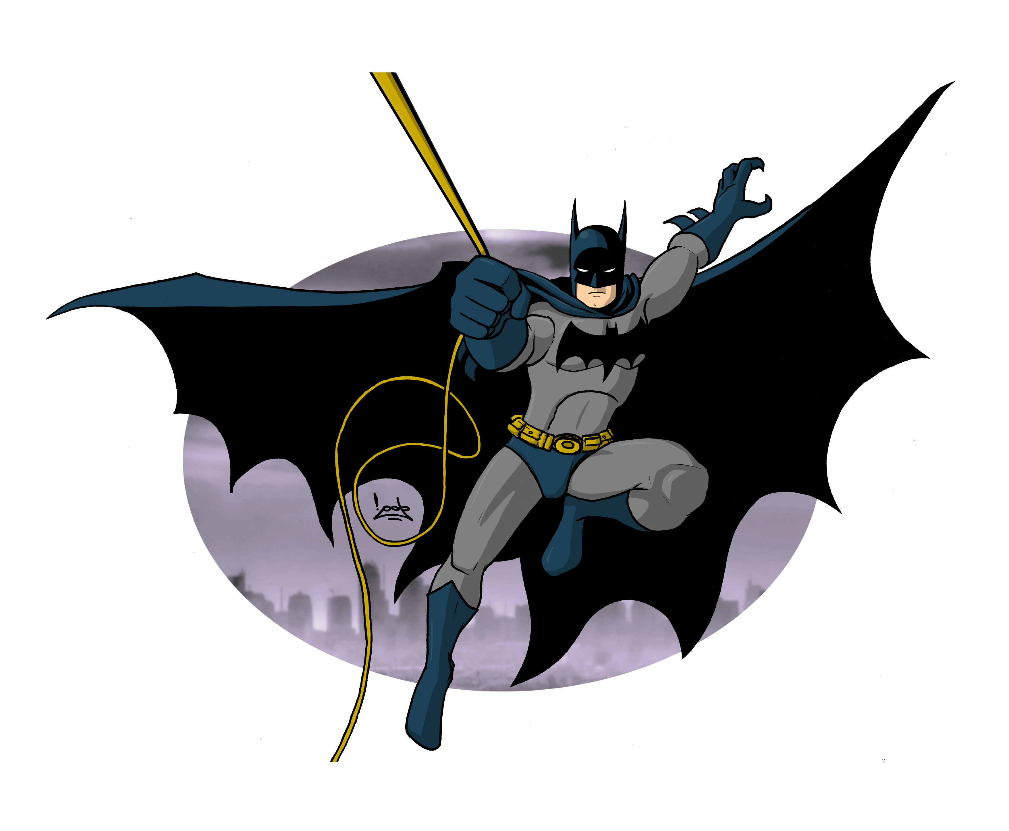 Flying Batman PNG Unduh Image