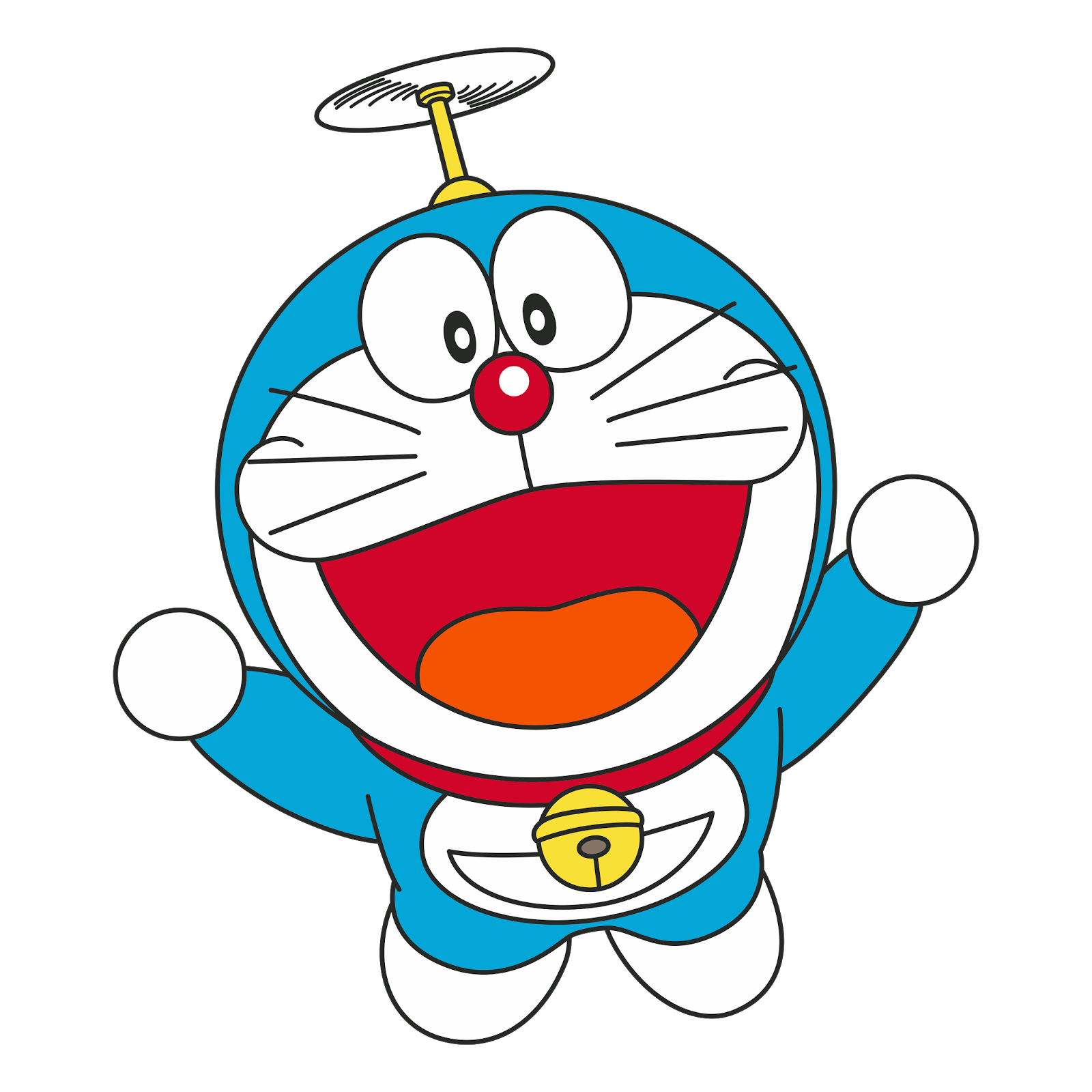 Flying Doraemon PNG Transparent Image