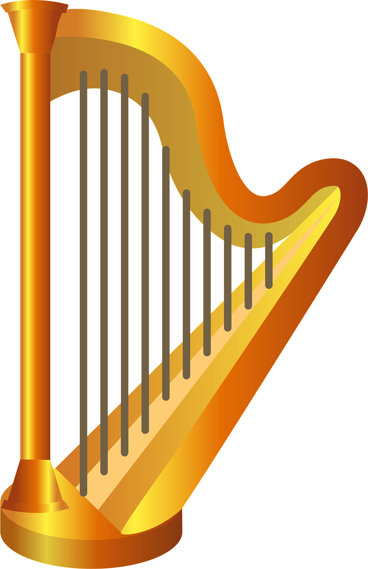 Descarga gratuita de Gold Harp PNG