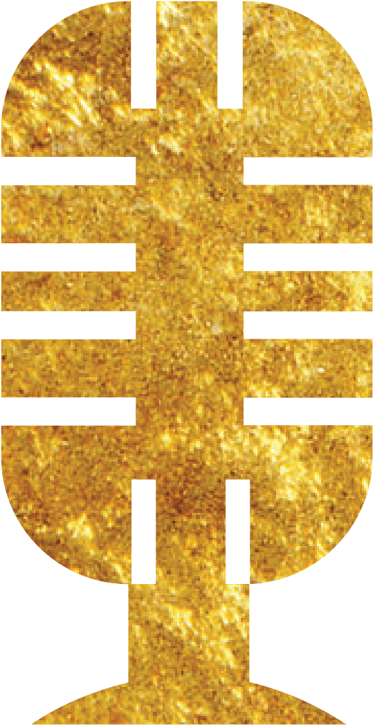 Gold Mic PNG Transparent Image