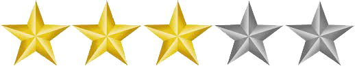 Golden 3 Stars PNG Background Image