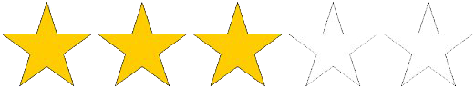 황금 3 stars PNG 이미지 투명 배경