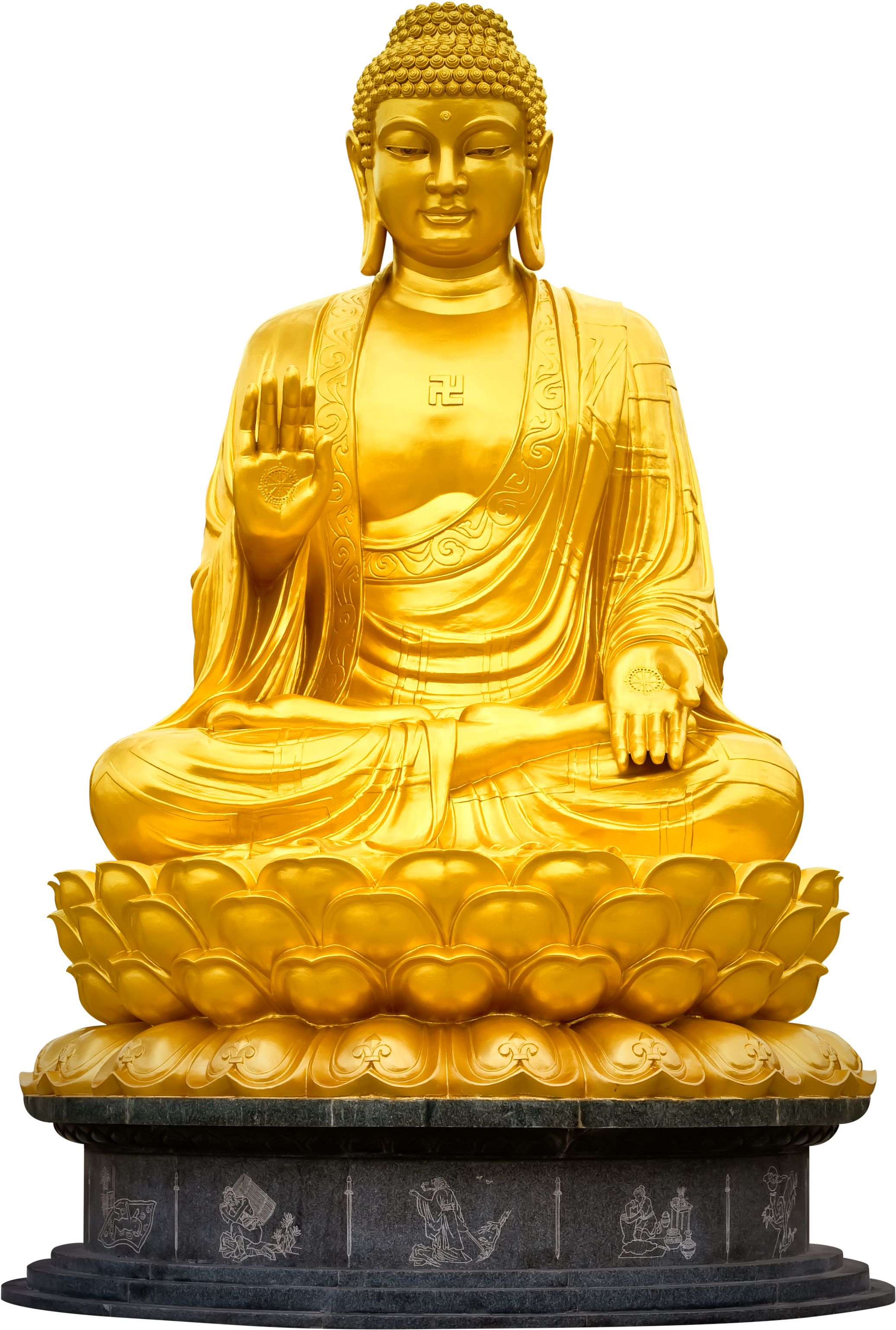 Immagine Trasparente buddha dorata
