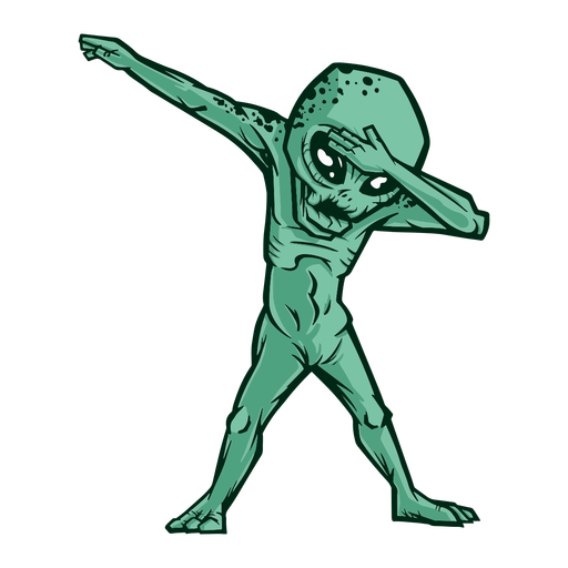 Grünes alien PNG Transparentes Bild