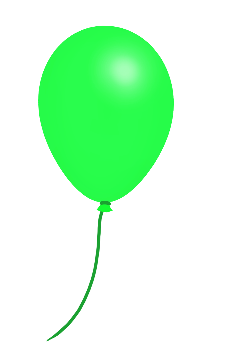Green Balloons PNG Background Image