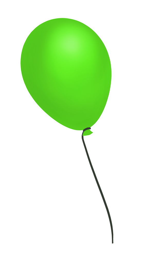 Ballons verts PNG image fond Transparent
