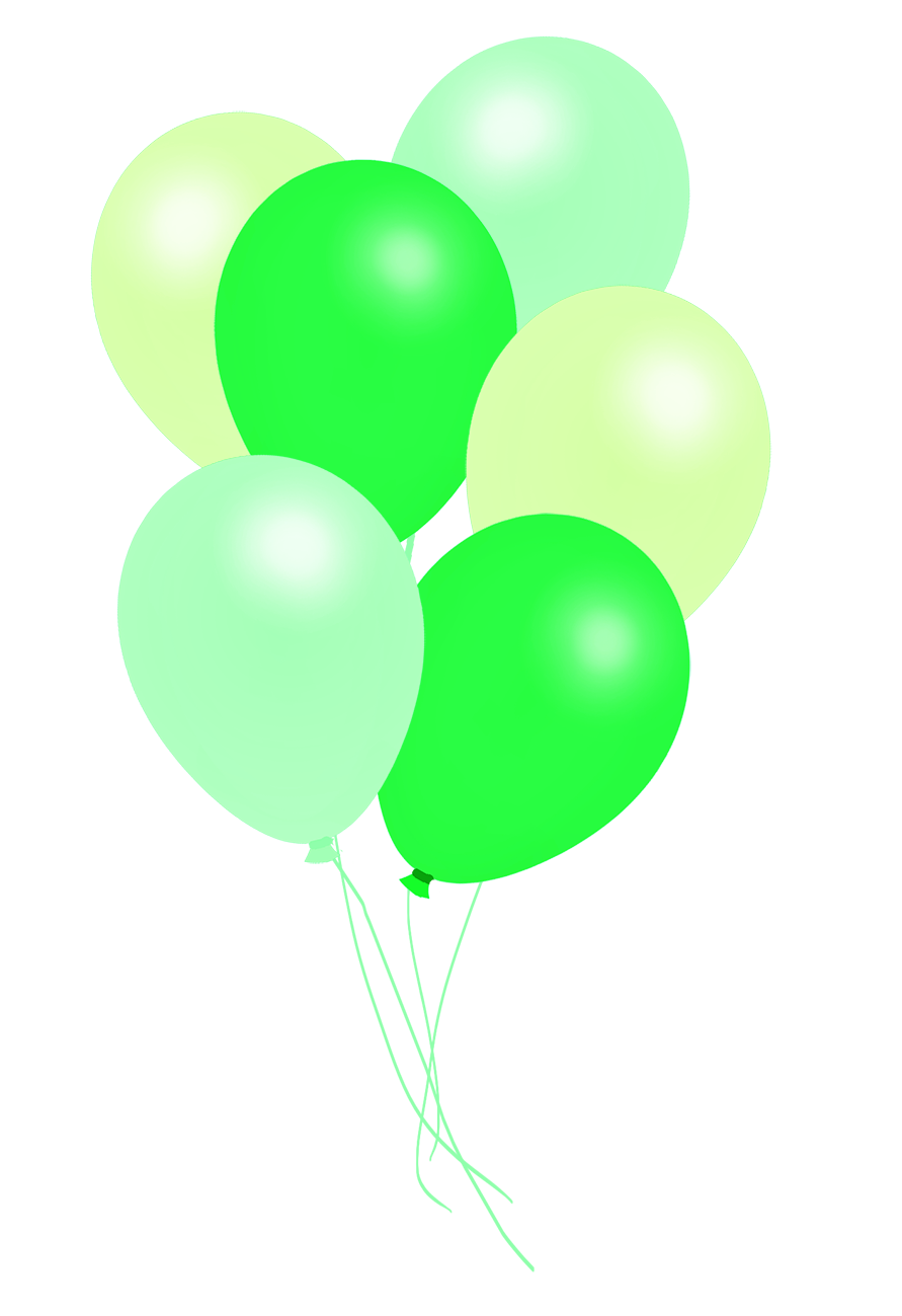 Green Balloons PNG Pic