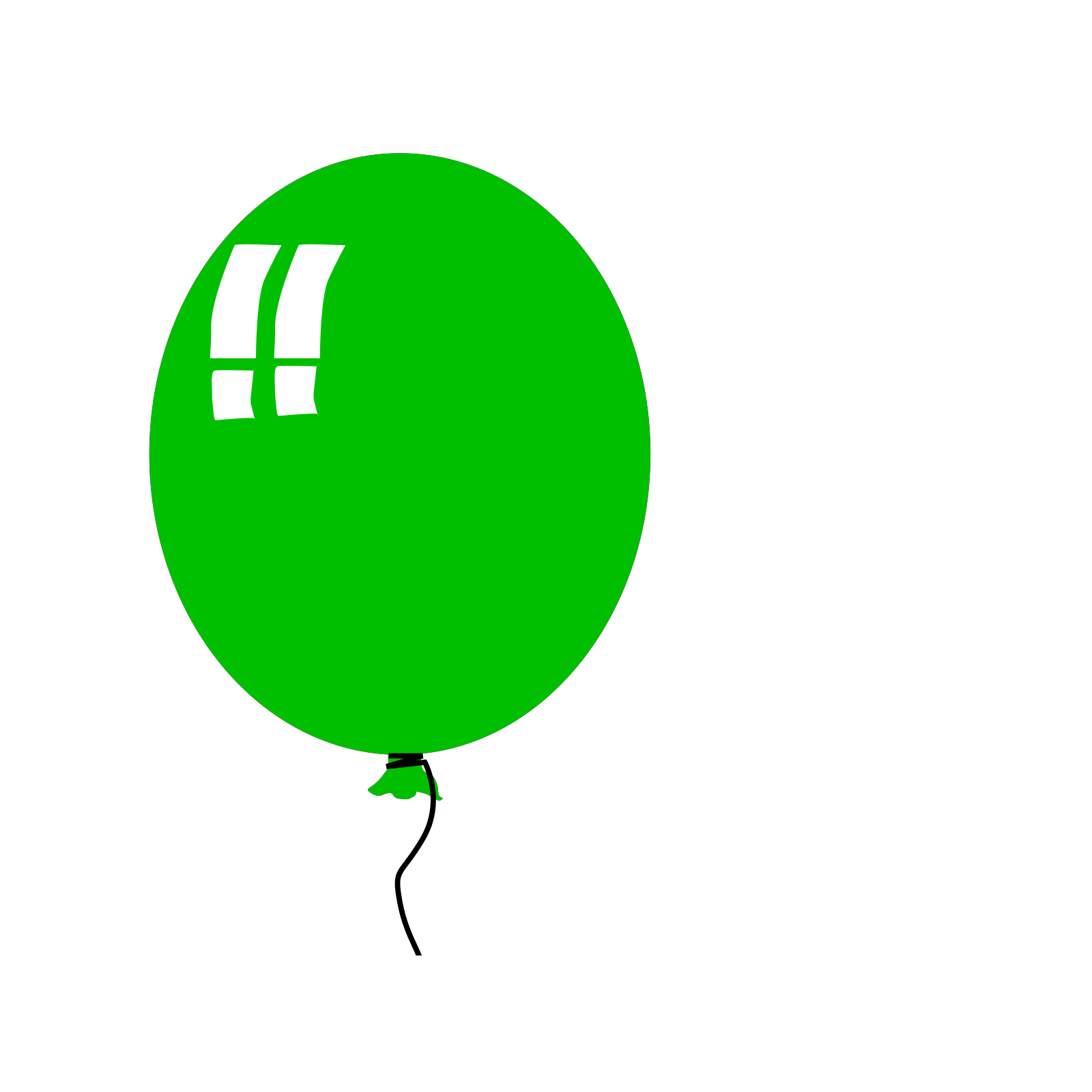 Green Balloons PNG Transparent Image