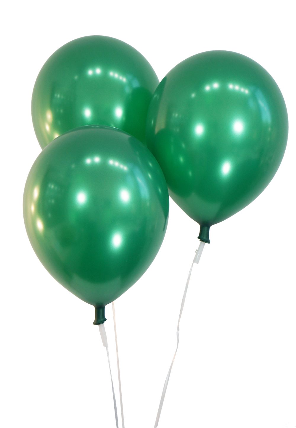 Balões verdes transparentes