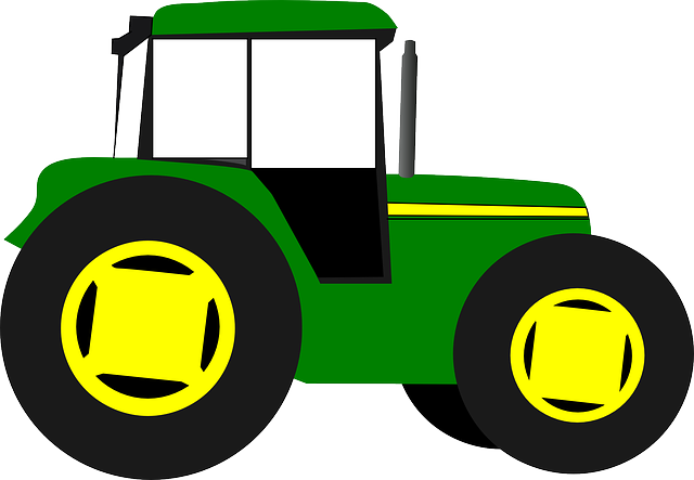 Image de PNG de tracteur de ferme verte