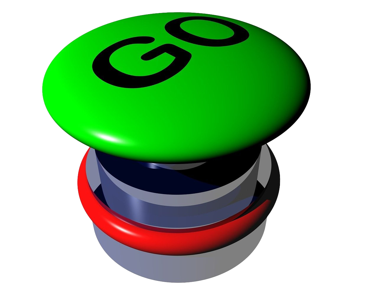 Groen GO-knop PNG Transparant Beeld