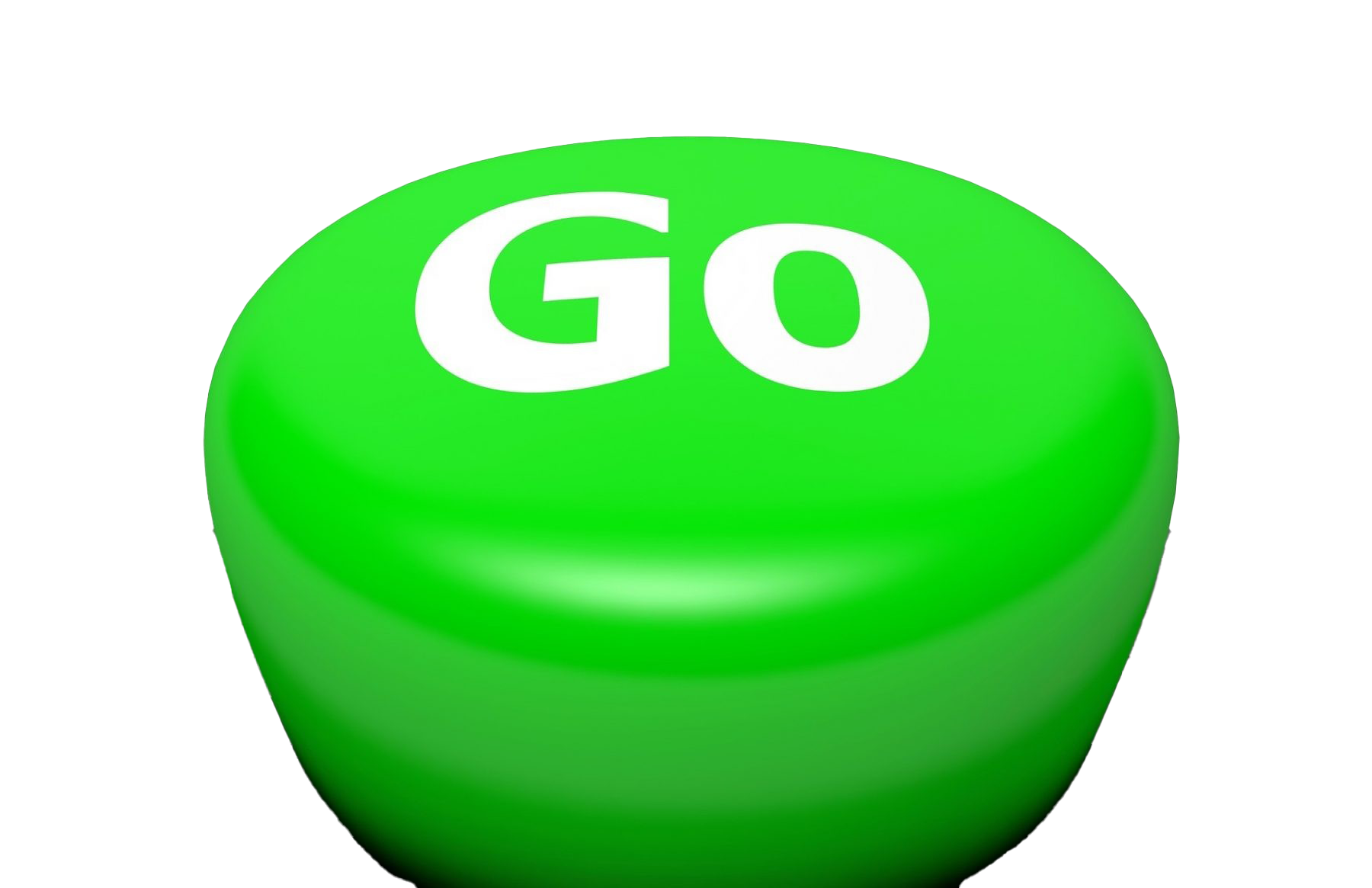 Groen GO-knop Transparant Beeld