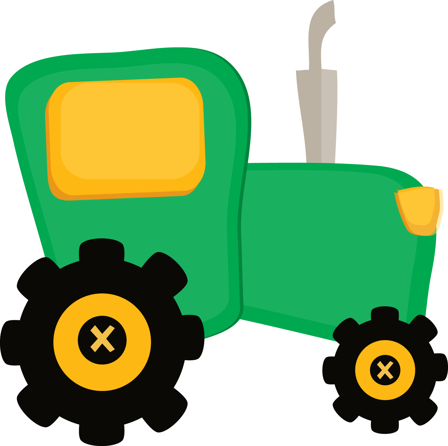 Green John Deere Tractor PNG High-Quality Image