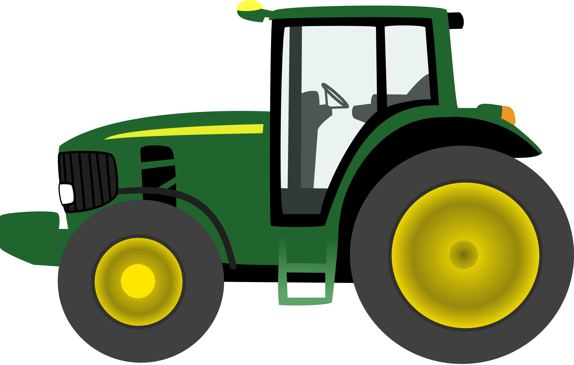 Green John Deere Tractor PNG изображения фон