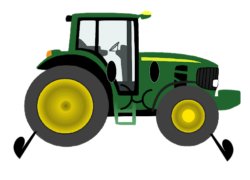 Sfondo Trasparente del trattore verde del trattore verde del trattore di John Deere