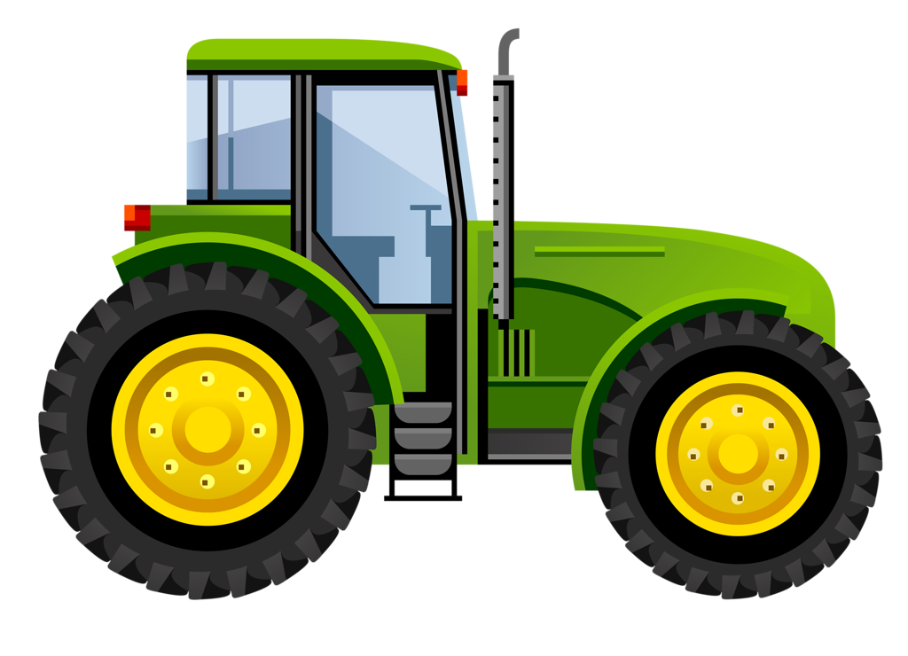 Зеленый трактор PNG высококачественный образ
