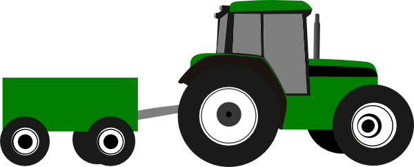 Зеленый трактор PNG изображения фон