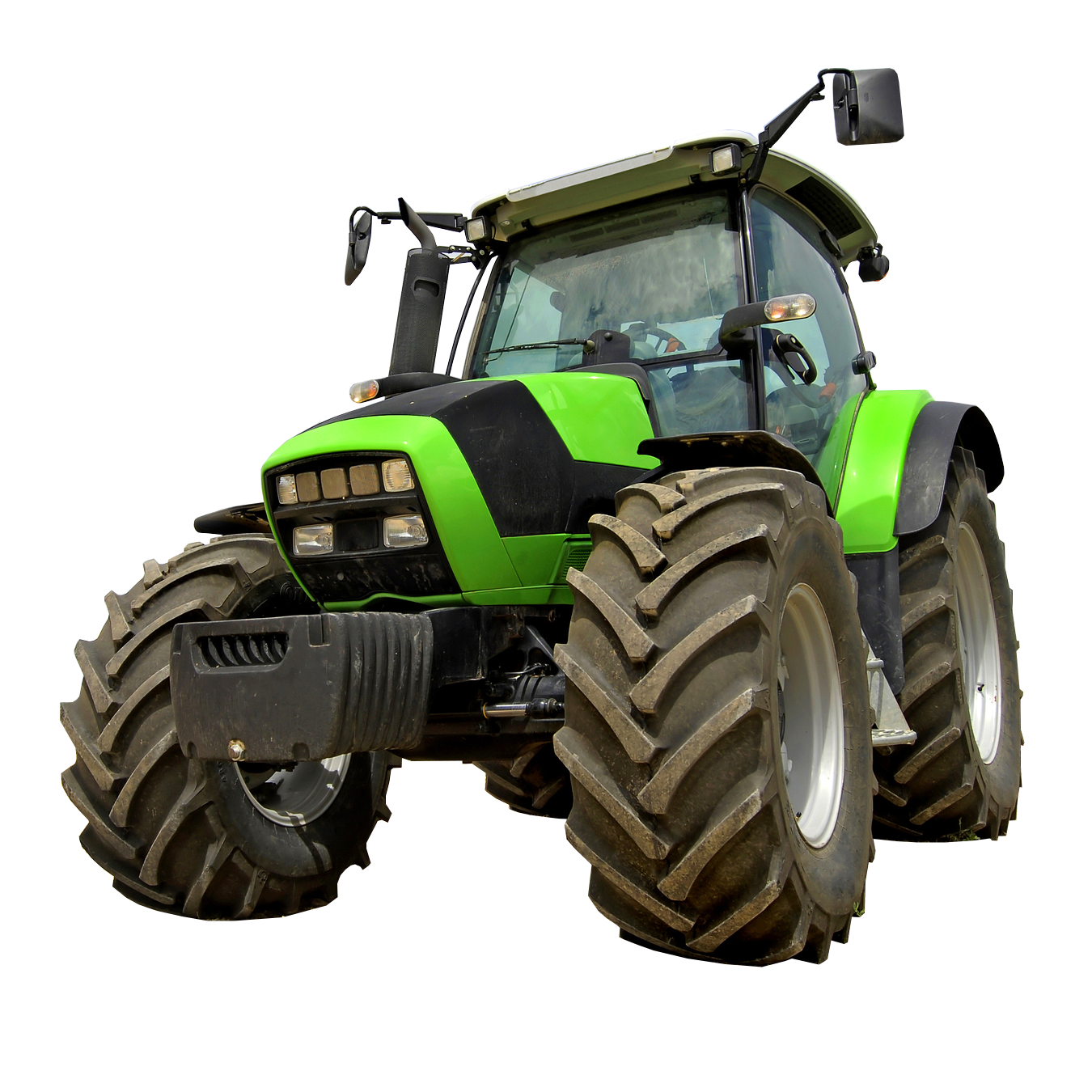 Зеленый трактор PNG Image