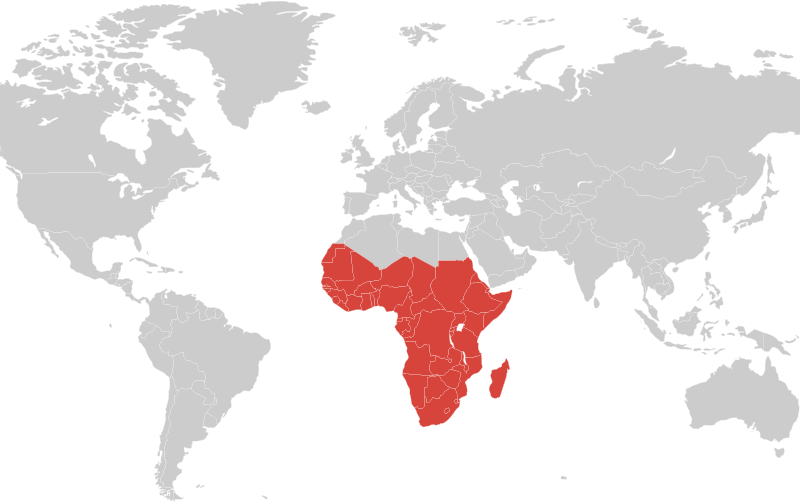 Grey Africa Map PNG Transparent Image