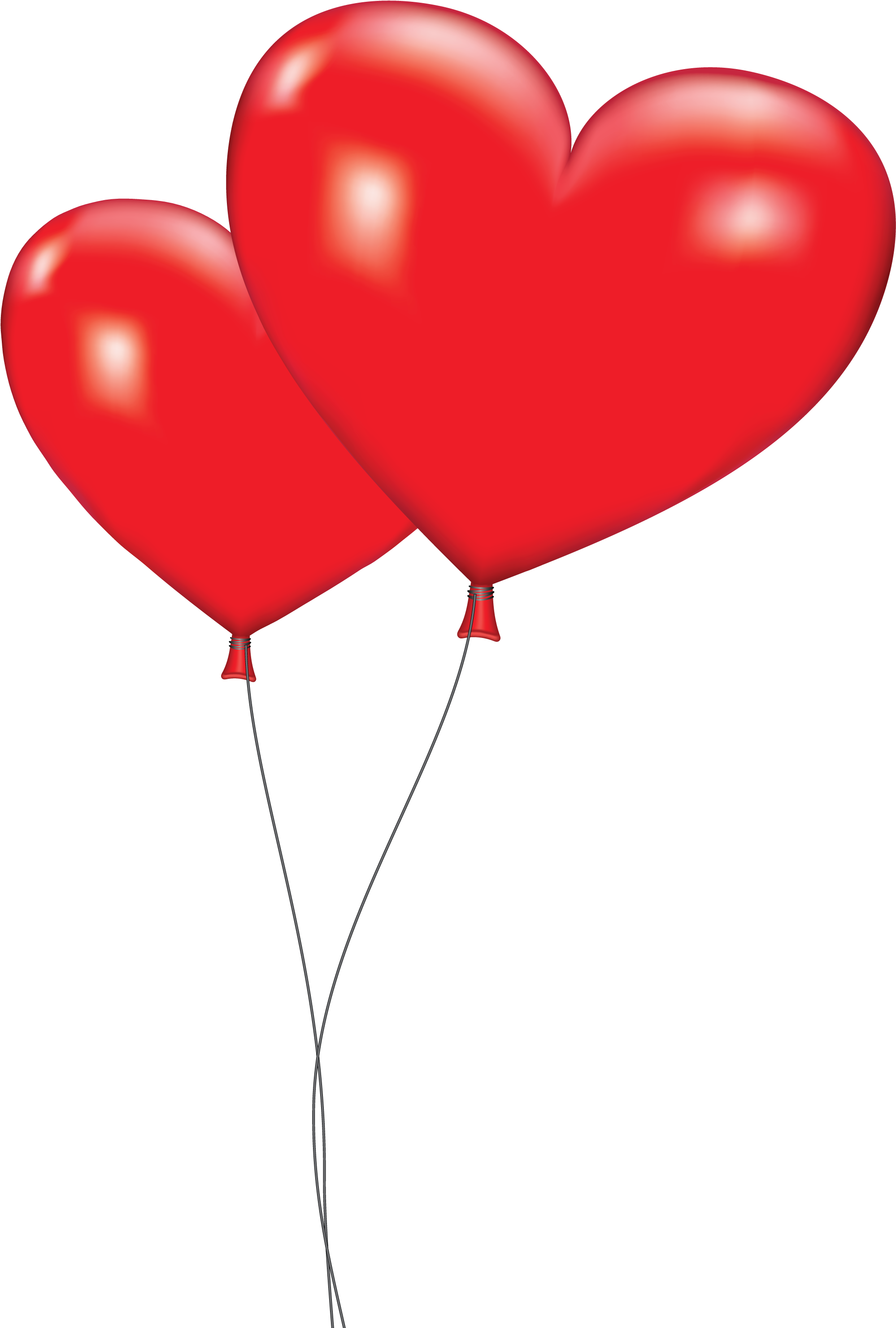 Herz rote Ballone PNG-Bildhintergrund
