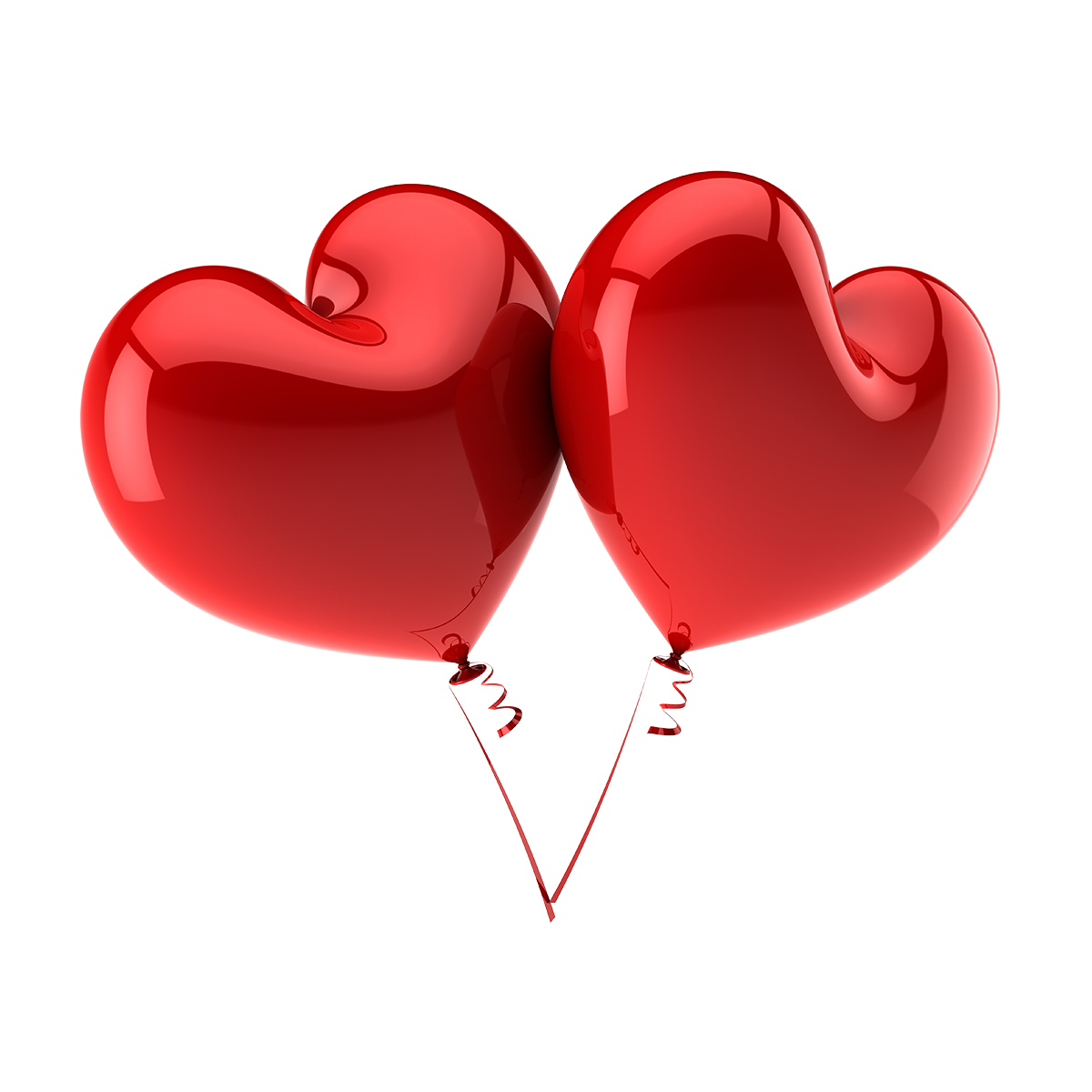 Heart Red Balloons PNG Photo