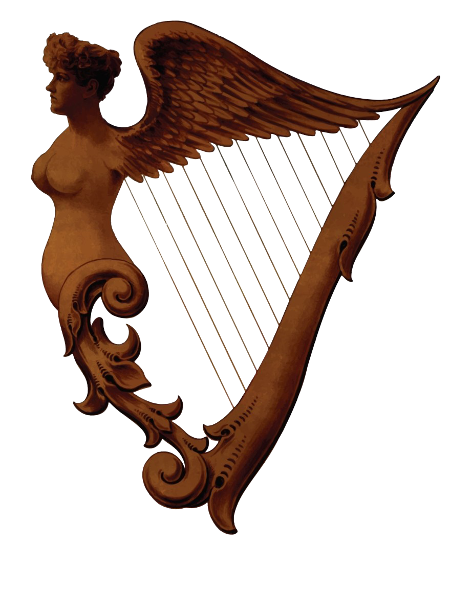 Irish Harp Instrument PNG Image