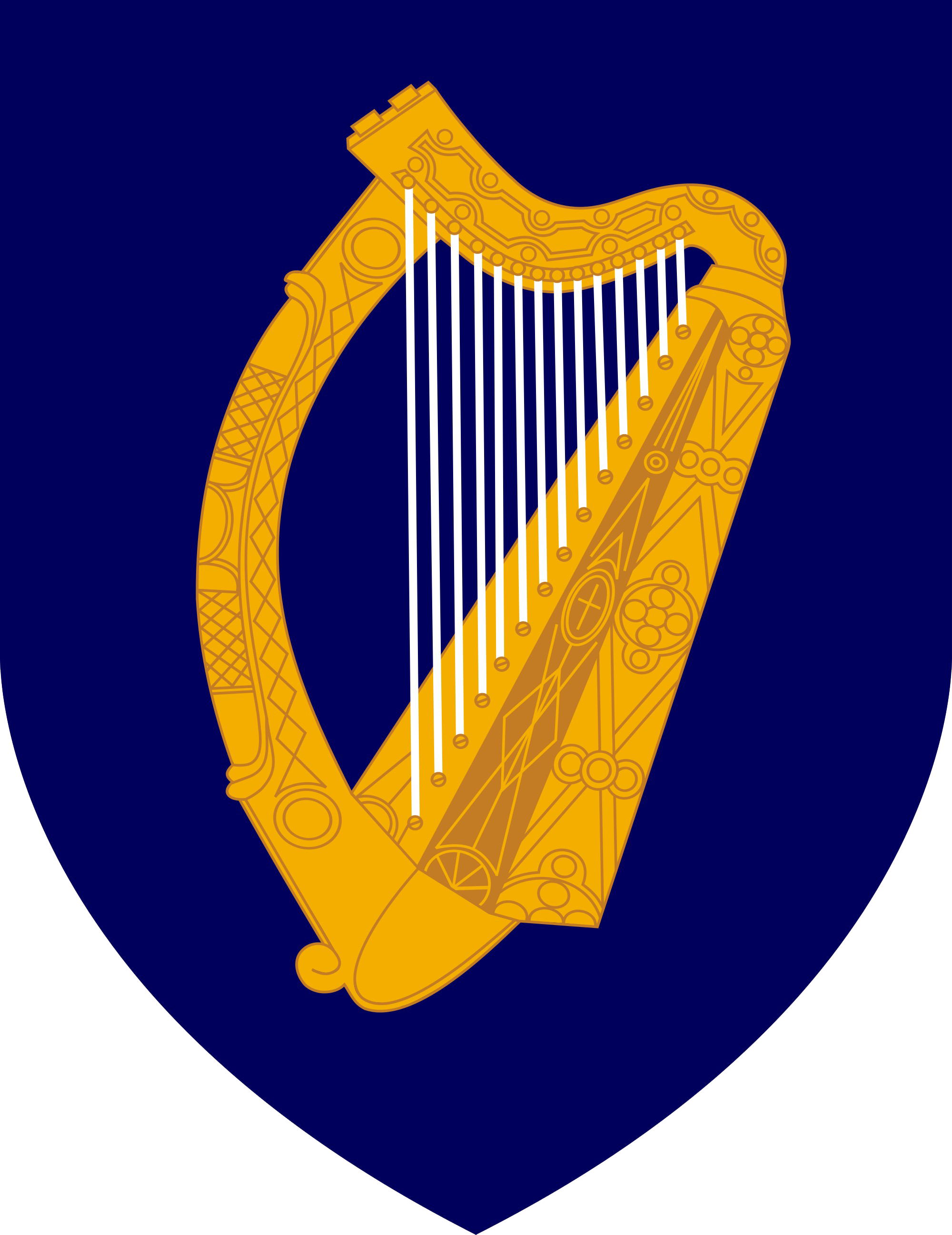 Irish Harp Instrument Transparent Image