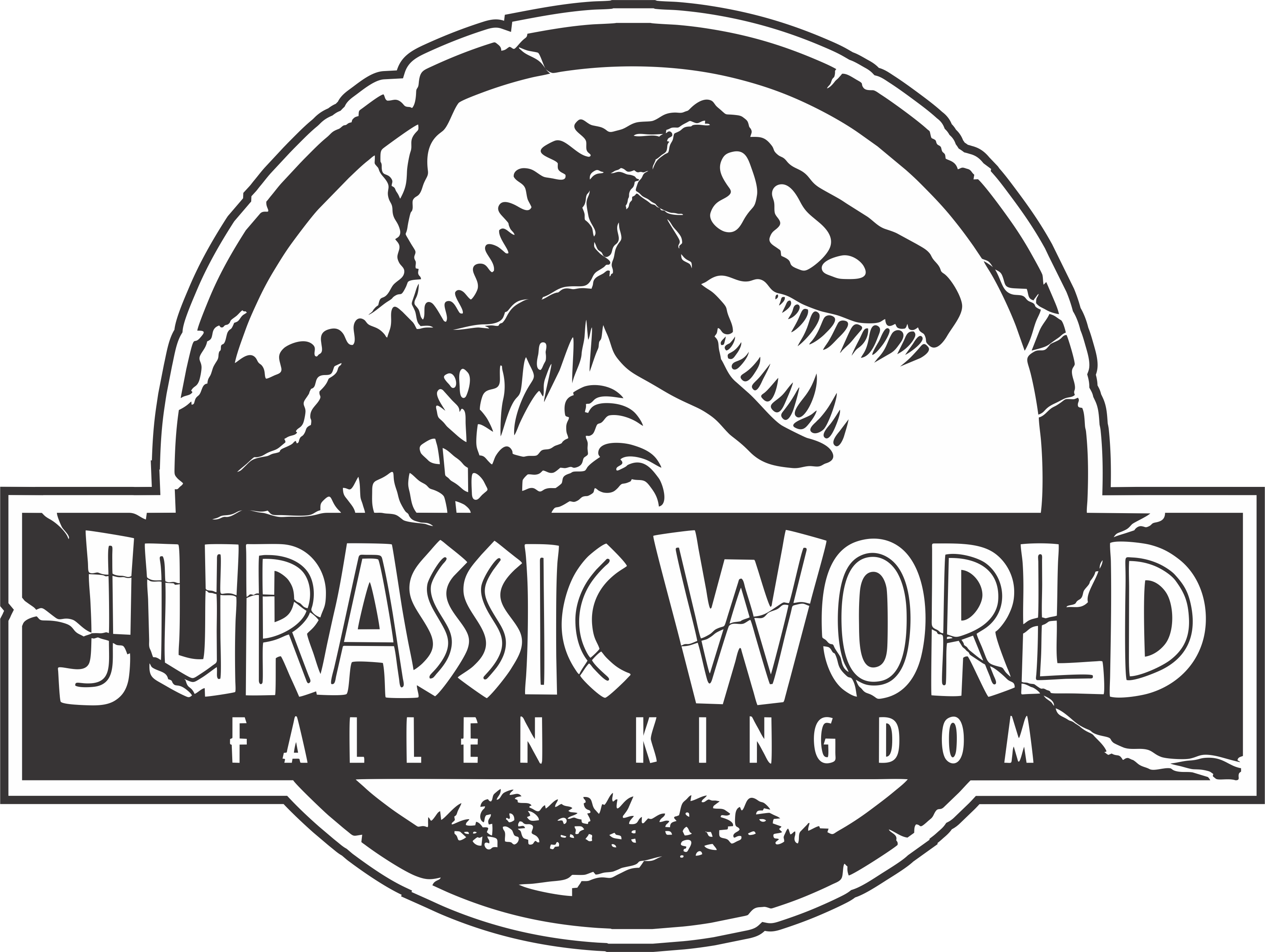 Jurassic World gefallene Königreich Logo PNG-Bildhintergrund