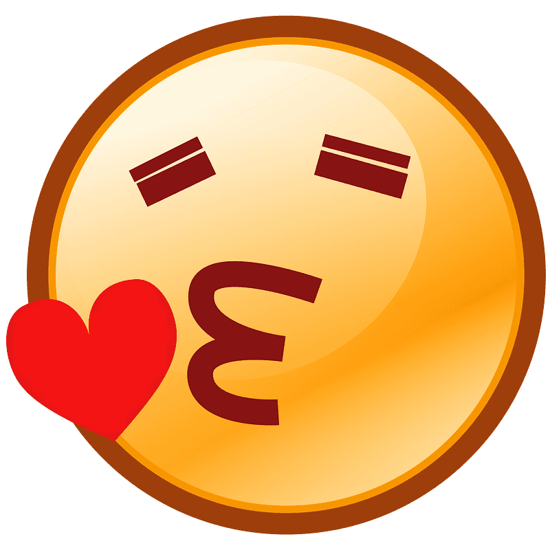 Beijo smiley emoji free PNG imagem