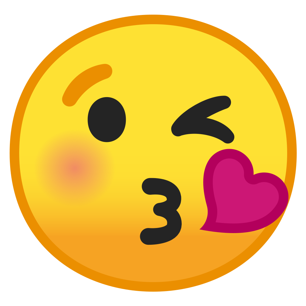 Beijo smiley emoji PNG download grátis
