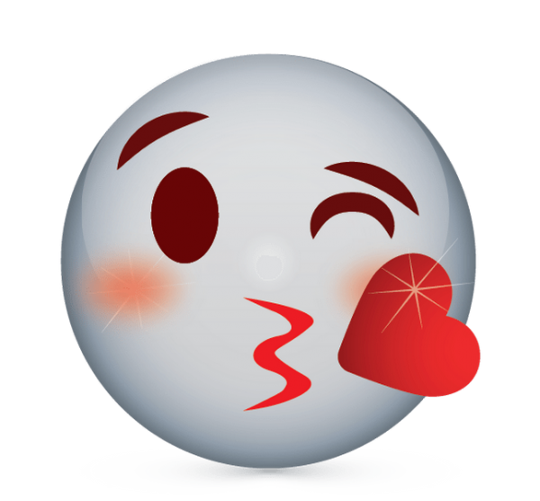 Ciuman smiley emoji PNG latar belakang Gambar