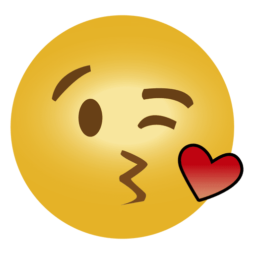 Ciuman smiley emoji PNG image