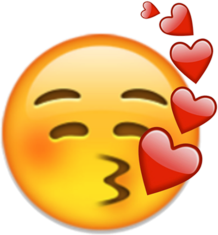 Ciuman smiley emoji PNG Gambar Transparan