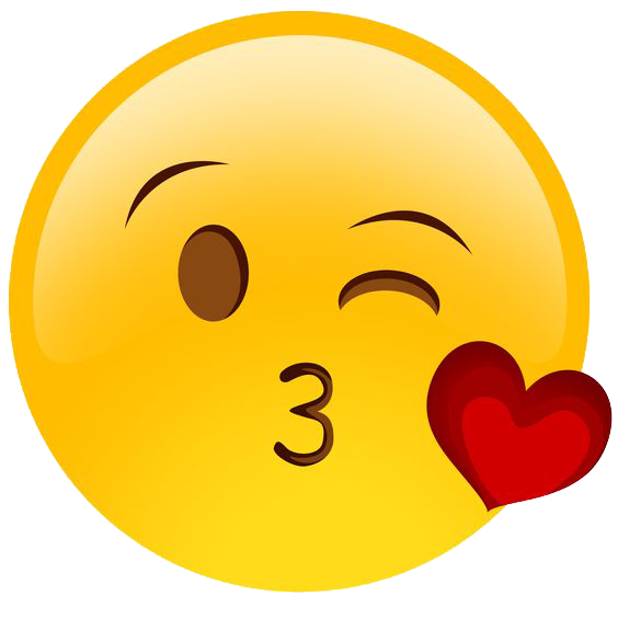 Beijo smiley emoji transparente imagem