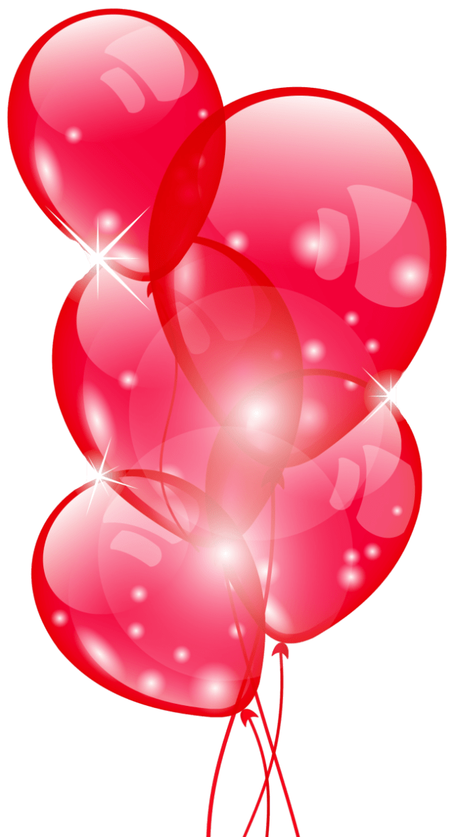 Metalen roze ballonnen PNG-Afbeelding