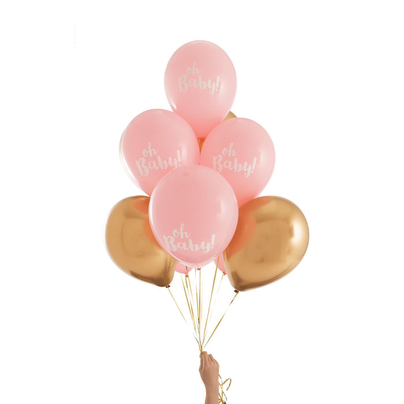 Metallic Pink Balloons PNG Transparent Image